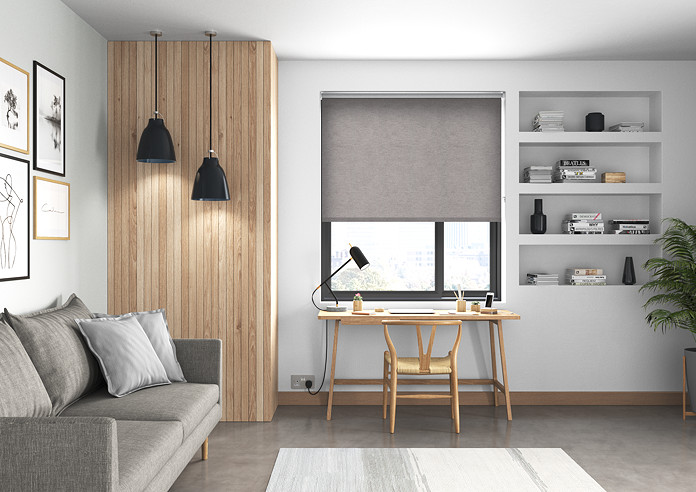 Plush (Blackout), Light Grey - Twist&Fit Roller Blind - Image 8